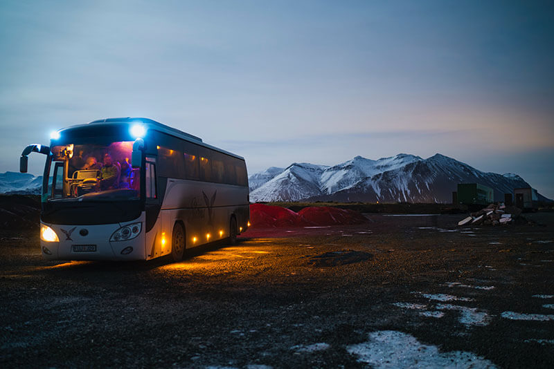 Charter bus in Sioux Falls, South Dakota