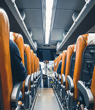 56-passenger bus to tailgate stress free